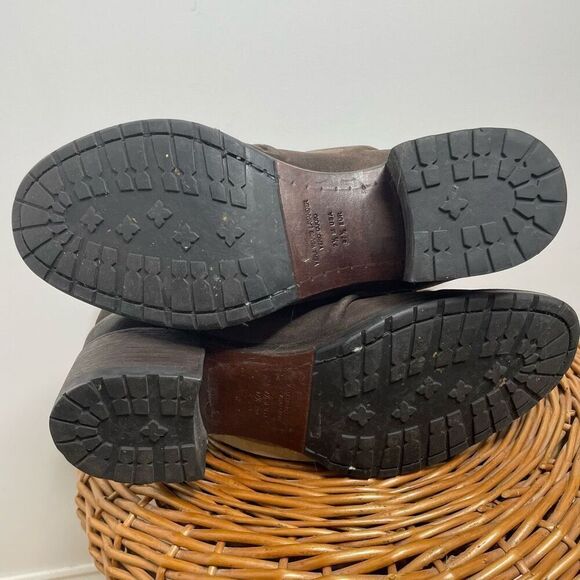 VERA WANG Lavender label Brown Suede Leather Buckle Western Mid Calf‎ Boots 7.5 - Picture 8 of 10